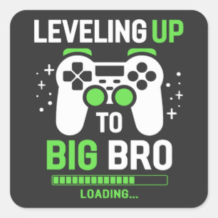 Levelling Up To Big Brother Gaming Square Sticker