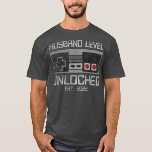 Levelling Up To Husband 2022 Levelled Up Bachelor T-Shirt