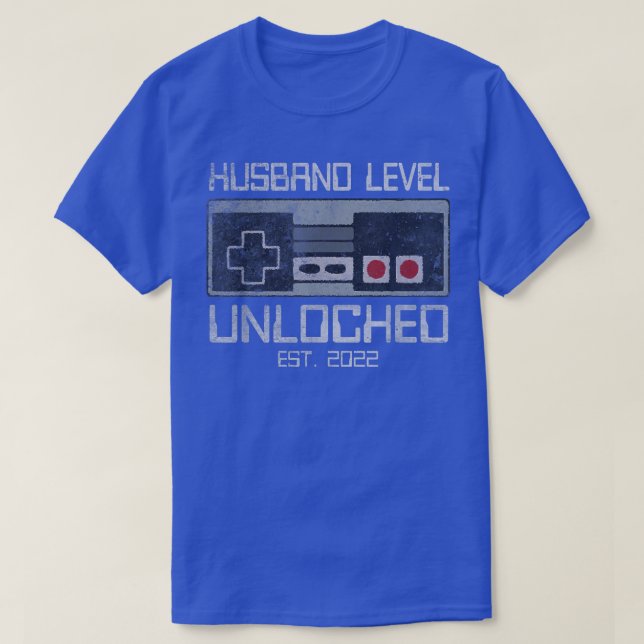 Levelling Up To Husband 2022 Levelled Up Bachelor  T-Shirt (Design Front)