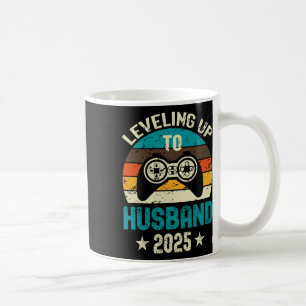 Levelling Up To Husband 2025 Future Groom Bachelor Coffee Mug