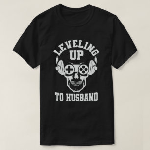 Levelling Up To Husband Groom Video Game T-Shirt