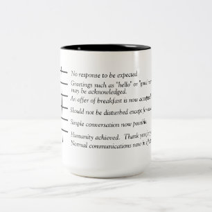 Levels of Humanity coffee graph mug. Two-Tone Coffee Mug