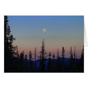 Lever de lune sur les Rocheuses