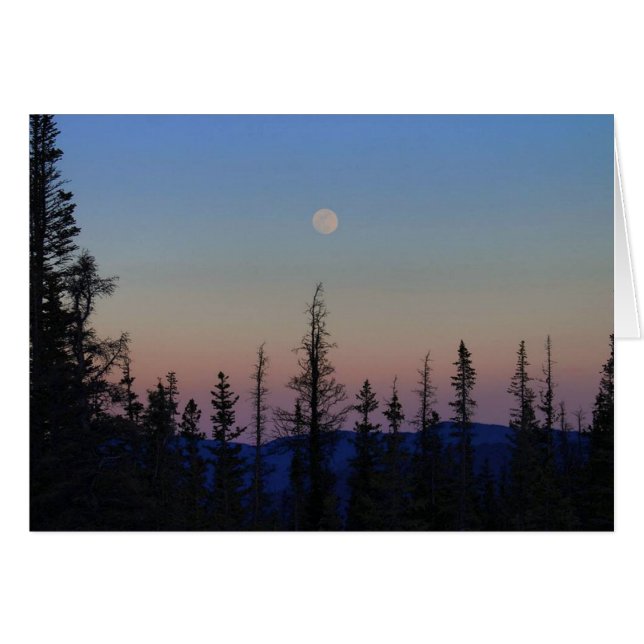 Lever de lune sur les Rocheuses (Devant horizontal)