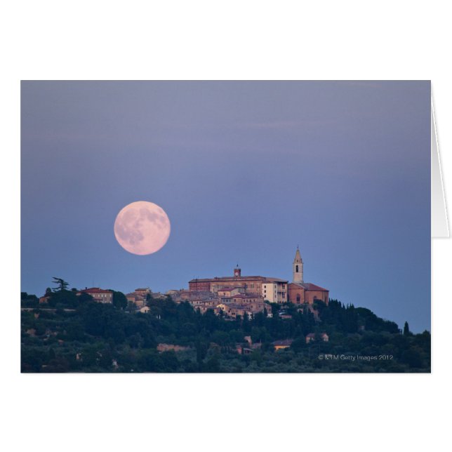 Lever de lune sur Pienza (Devant horizontal)
