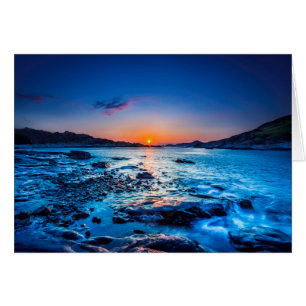Lever De Soleil Au-Dessus D'Horizon À Seashore À L