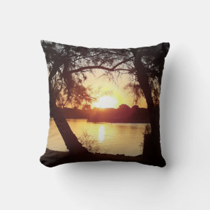 Lever de soleil sur La Grande Motte - France Throw Pillow