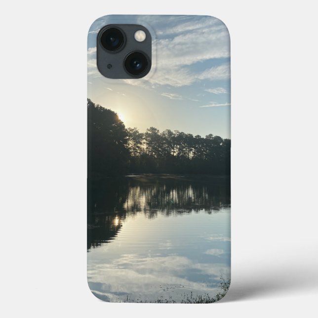 Lever De Soleil Sur Un Lac De Géorgie Coques iphon (Verso)