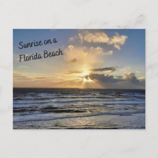 Lever de soleil sur une carte postale Florida Beac