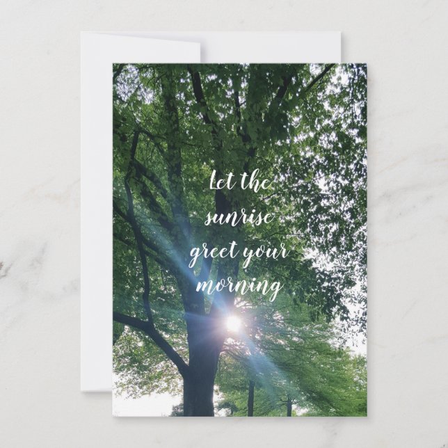Lever du matin Encourageant Carte de voeux plate (Devant)