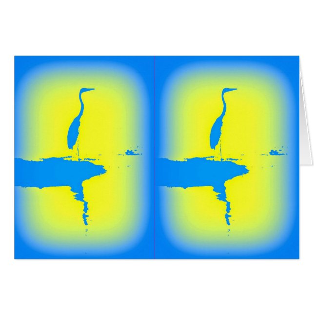 lever du soleil des hérons bleus (Devant horizontal)