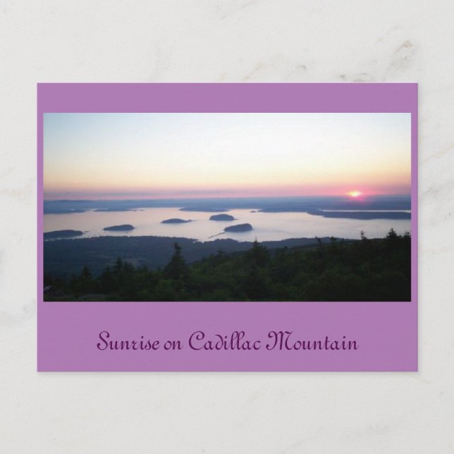 Lever du soleil sur Cadillac Mt, Carte postale (Devant)