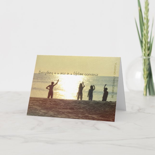 LEVER SUR LA MER Carte de voeux (Devant)