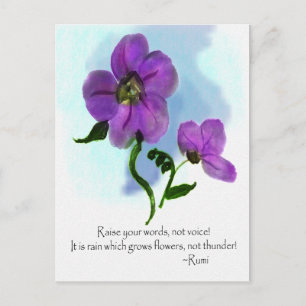 Lever vos mots Carte postale Rumi