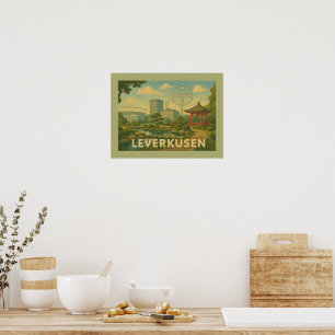 Leverkusen Germany City Art Poster