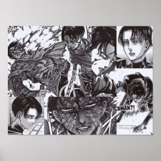 Levi Ackerman Attack on Titan landscape Poster