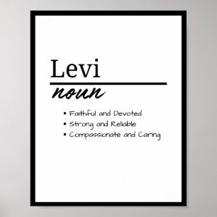 Levi, Boy Personalized Name Definition Poster