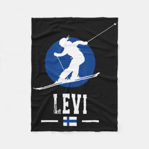 Levi Finland Ski Resort Finnish Lapland Skiing Sou Fleece Blanket