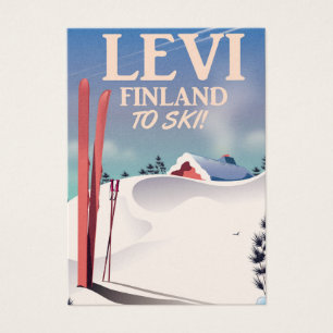 Levi, Finlande affiche de voyage en ski