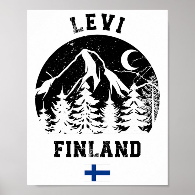 Levi Lapland Ski Resort Finland Alpine Skiing Finn Poster (Front)