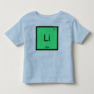 Levi Name Chemistry Element Periodic Table Toddler T-shirt