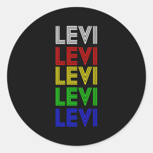 Levi Personalized First Name Style By Mel Classic Round Sticker