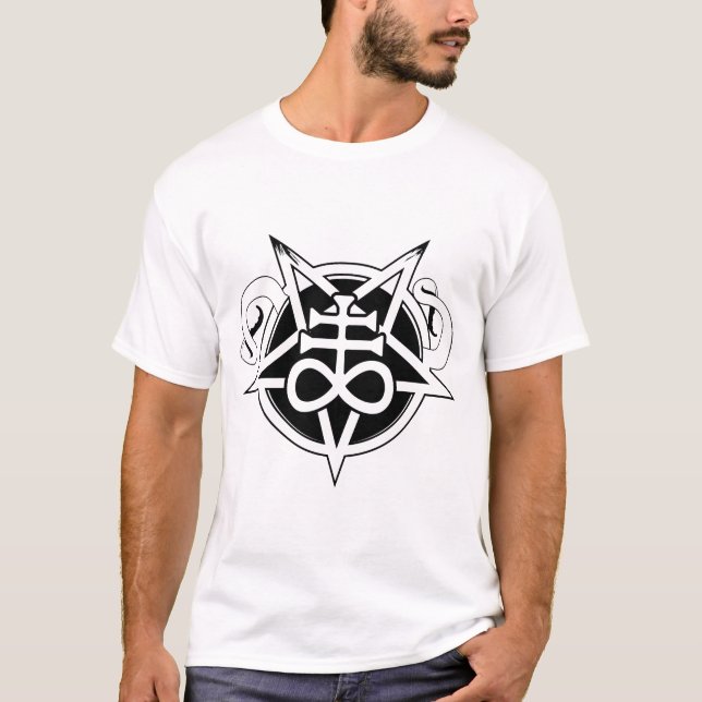Leviathan Cross Pentagram & Tentacles Left Hand T-Shirt (Front)