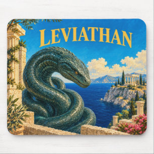 Leviathan, Gothic Fantasy Monster Mouse Pad