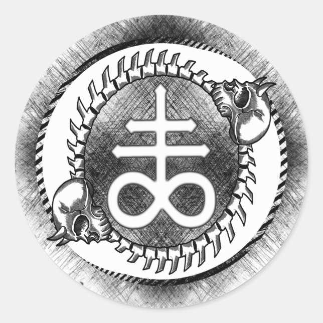 Leviathan sigil autocollant rond (Devant)