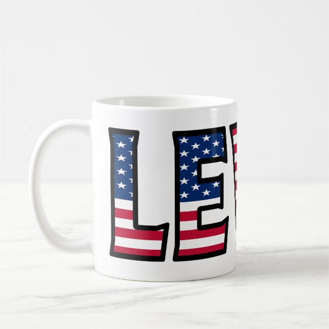 Levin Nom Prénom USA styled Tasse Café (Gauche)