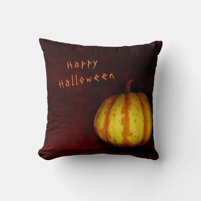 Levitate Pumpkin - Still Life Throw Pillow (Front)