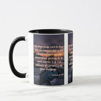 Leviticus 23:3 KJV Bible Verse Pic Two-Tone Mug