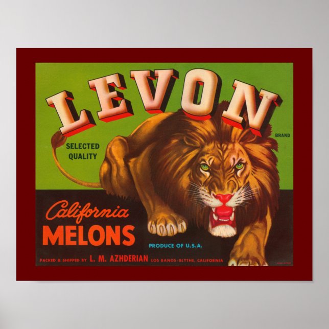 Levon California Melons Poster (Front)