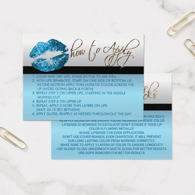 Lèvres à Parties scintillant bleu doux - Comment a (Bureau)