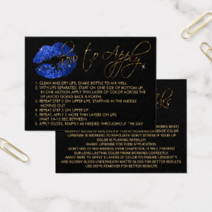 Lèvres à Parties scintillant bleue - Comment appli