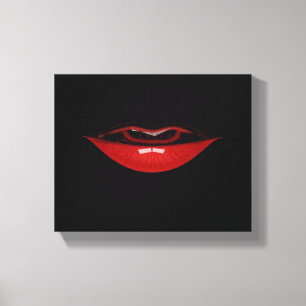 Lèvres Art-Rouge en toile