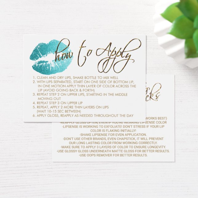 Lèvres de Parties scintillant turquoises 2 - Comme (Bureau)