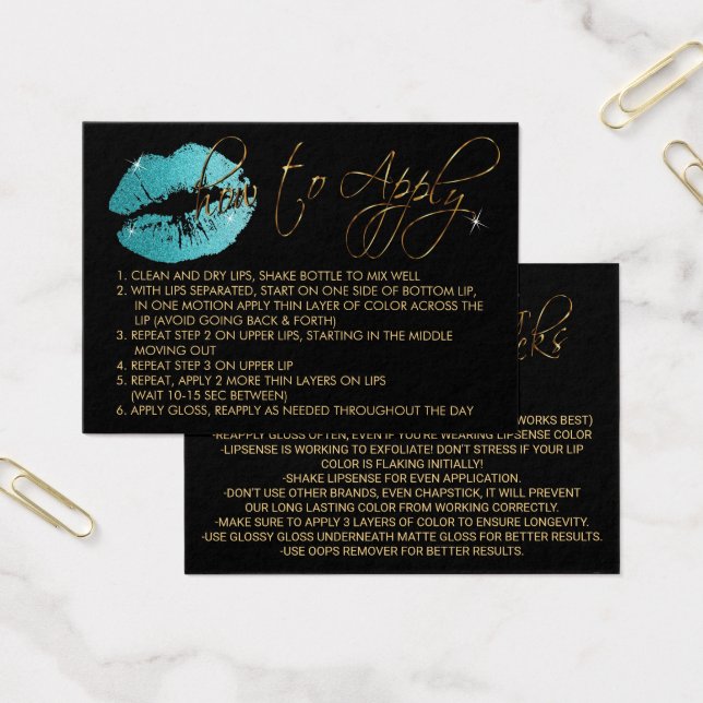 Lèvres de Parties scintillant turquoises - Comment (Bureau)