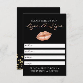 Lèvres et invitation de partie de Lipsense de Sips