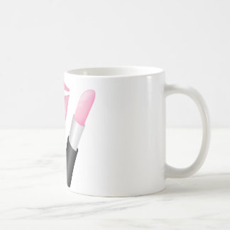 Lèvres roses Muc tasse blanche classique de 11