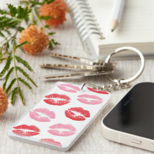 Lèvres rouges et roses, Motif des lèvres, bâton à 