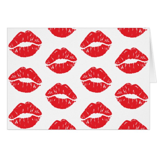 Lèvres Rouges, Rouge À Lèvres, Baiser, Motif Des L (Devant horizontal)