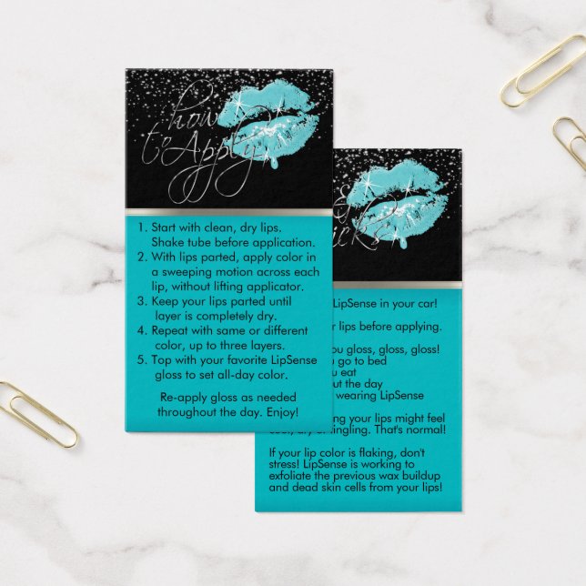 Lèvres turquoises - Comment appliquer et conseils (Bureau)