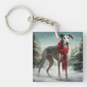 Lévrier en neige de Noël