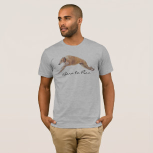 Lévrier soutenu pour courir le T-shirt d'art de