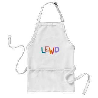 Lewd fun silly risque crude naughty word art standard apron