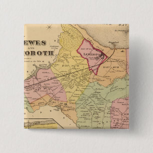 Lewes and Rehoboth 2 Inch Square Button