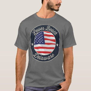 Lewes Beach - Patriotic Delaware Souvenir T-Shirt