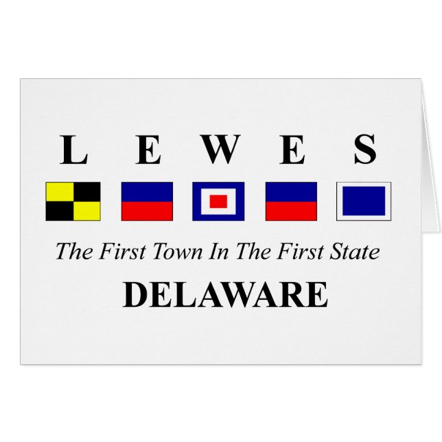 Lewes, DE 2- Nautical Flag Spelling (Front Horizontal)
