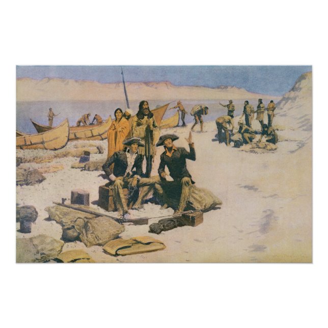 Lewis and Clark at the Columbia River Poster (Front)